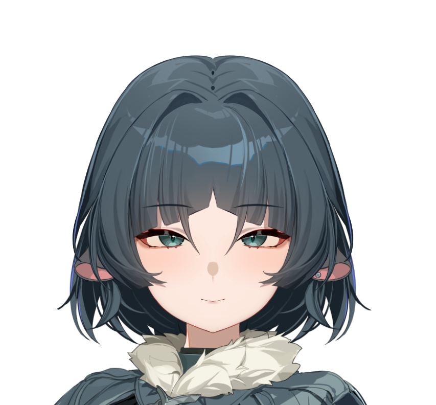 Character portrait inside a desktop wallpaper concept